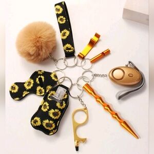 Sunflower Self-defense keychain wristlet set